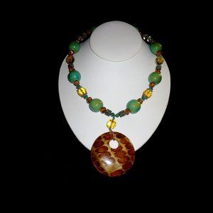 Artisan Created BoHo Necklace & Earrings Set by Nicole Stewart Designs